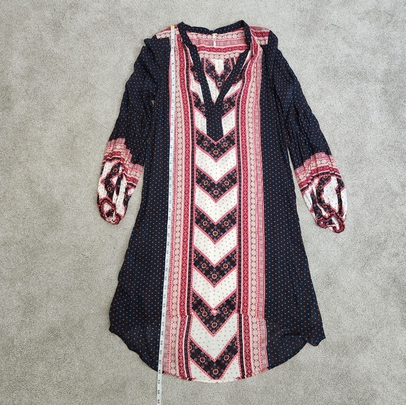 Free People Peace Maker Long Sleeve Dress Lightweight Size M Boho Coachella - Picture 7 of 15